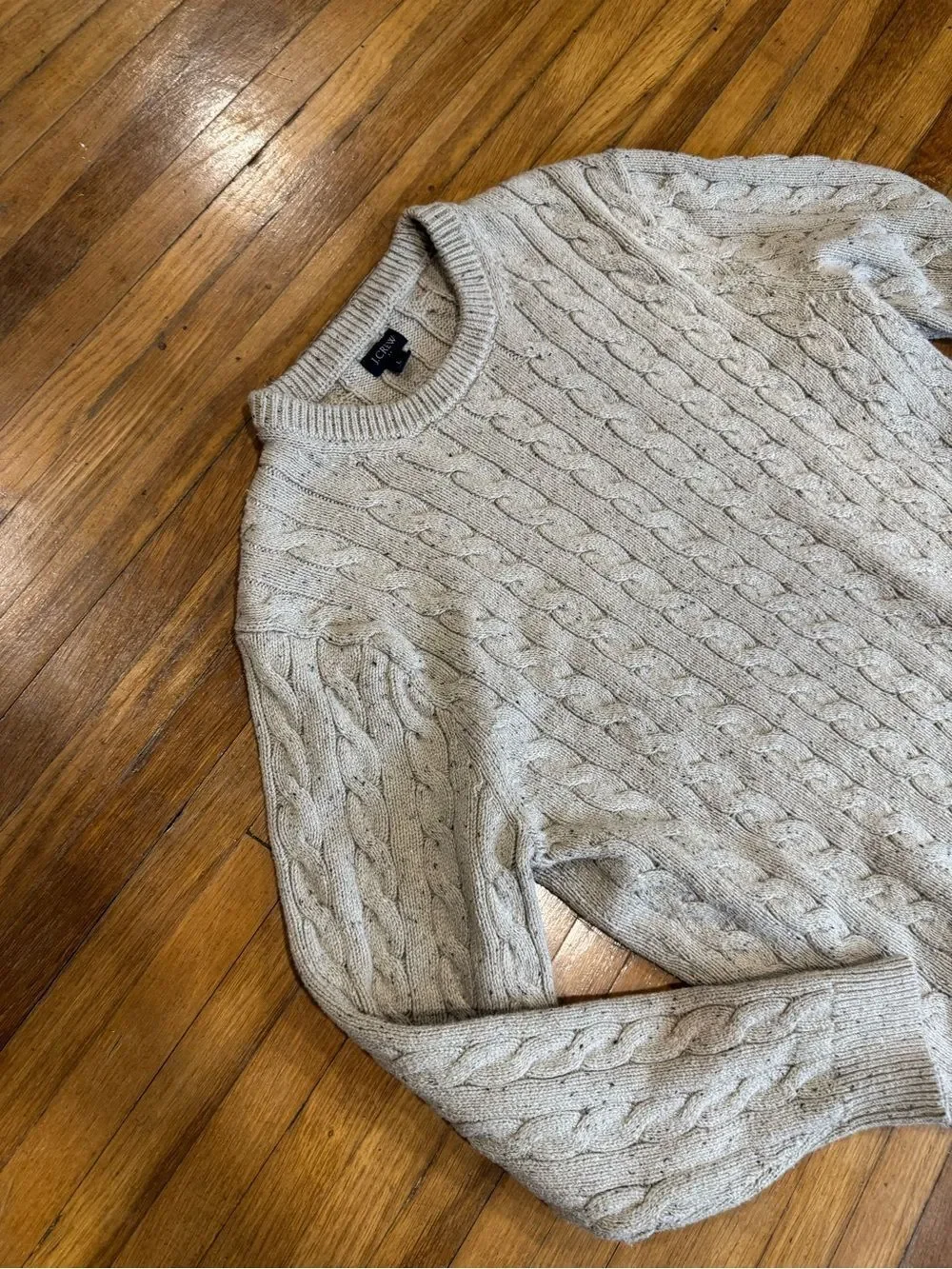 J. Crew Men's Classic Cable Knit Crewneck Sweater